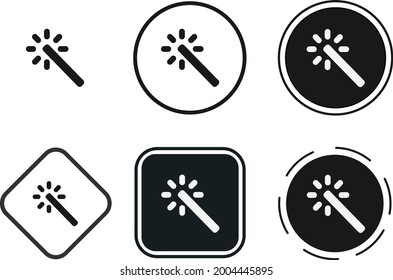 color wand icon set. Collection of high quality black outline logo for web site design and mobile dark mode apps. Vector illustration on white background