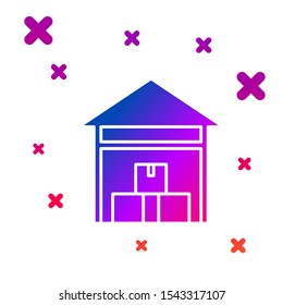 Color Warehouse icon isolated on white background. Gradient random dynamic shapes. Vector Illustration