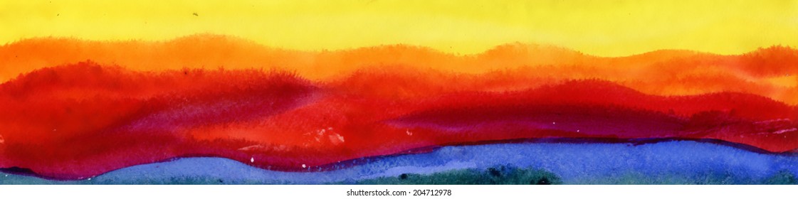 Color watercolor abstract background, vector