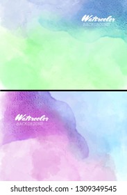 Color watercolor background set. abstract watercolour vector illustration
