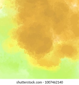 Color watercolor background. Square. Abstract Vector illustration.