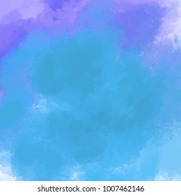 Color watercolor background. Square. Abstract Vector illustration.
