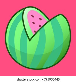 Color Watermelon Vector