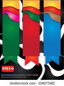 Color wave abstract banners,Vector