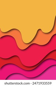 Color wave. Abstract paper cut. Abstract colorful waves. Wavy banners. Color geometric design. Wave paper cut. Eps10 Vector