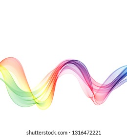 Fondo de onda de color. Elemento de diseño ondulado abstracto. Flujo de onda vectorial transparente.