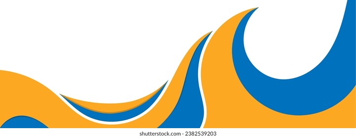 Color wave. Blue and orange dynamic shapes. Template for banners, covers, posters, flyers and creative ideas