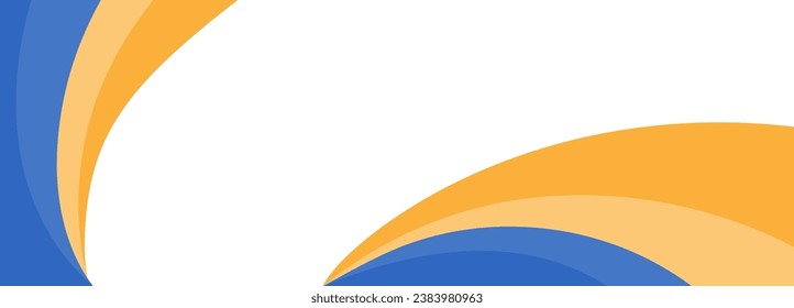 Color wave. Blue and orange dynamic shapes. Template for banners, covers, posters, flyers and creative ideas