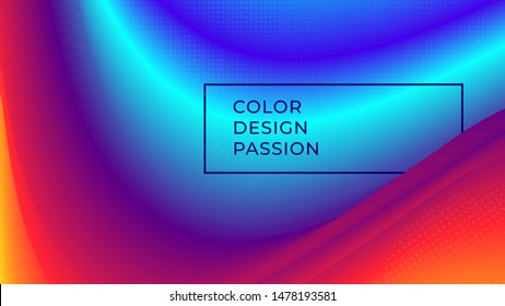 Color wave flow background. Abstract liquid colour motion with a fluid lines and a smooth gradient. Eps10