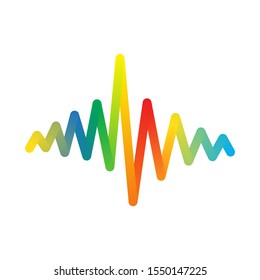 Color Wave icon isolated. Abstract Pulse icon - vector. Abstract Wave symbol. Colorful Logo.