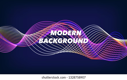 Color wave isolated. Bright violet technology background with abstract digital wave. Modern trendy sport illustration, vector cosmic poster, eps10