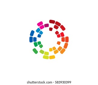 Color Wave Logo Design Element