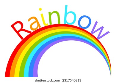 Farbwelle. Regenbogenwelle. Vektorgrafik. Stockbild.