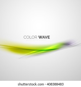 elemento de diseño de vector de onda de color