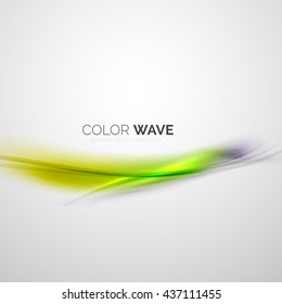 elemento de diseño de vector de onda de color