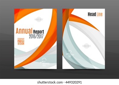 Ondas de cor fundo abstrato geométrico A4 modelo de impressão de negócios. Brochura ou relatório anual capa, vetor business flyer layout, geometric abstract poster, ilustração de identidade