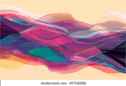 Color waves, abstract surface, modern background, vector design Illustration for you project