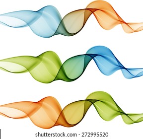 Color waves isolated on white