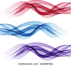 Color waves isolated on white