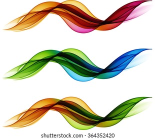 Color waves isolated on white