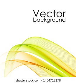 Color waves on white background