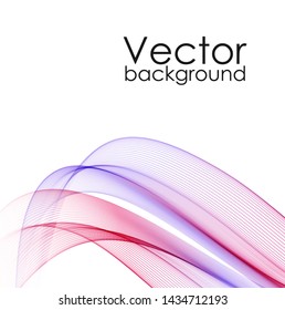Color waves on white background