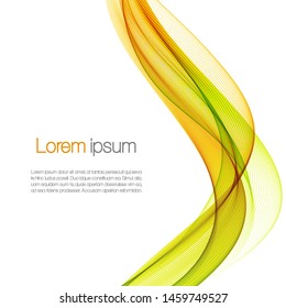 Color waves on white background