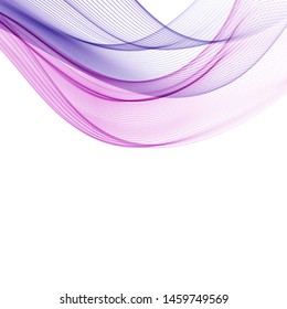 Color waves on white background
