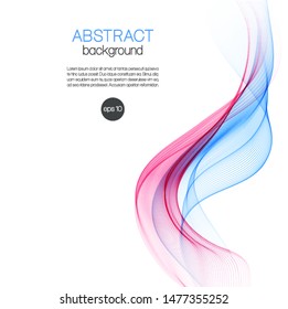 Color waves on white background