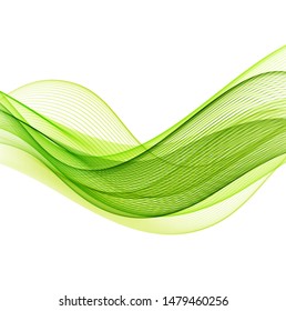 Color waves on white background