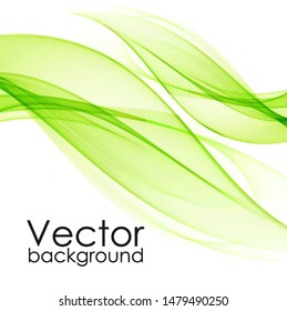 Color waves on white background