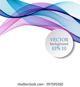 Color waves on white background