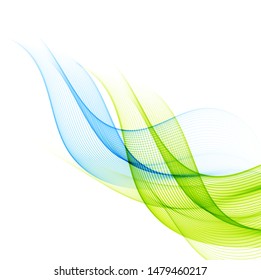 Color waves on white backhround