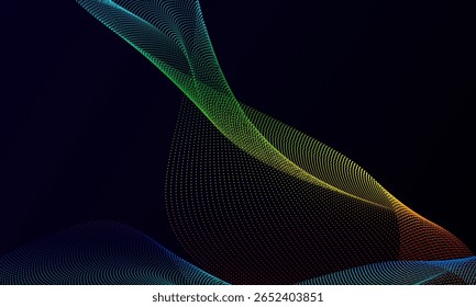 Ondas de cor e linhas de plano de fundo do vetor. Fundo abstrato com ondas coloridas

