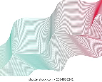 Ilustración de diseño de vectores de ondas de color