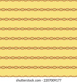Color wavy line on yellow seamless pattern. Fashion graphic background design. Modern stylish abstract texture. Design monochrome template for prints, textiles, wallpaper, website. Vector illustration