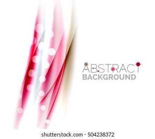 Color wavy lines with light shiny effects. Abstract background template with blank space