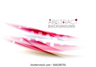 Color wavy lines with light shiny effects. Abstract background template with blank space