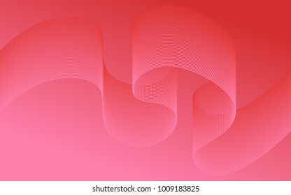 Color Wavy Lines on Gradient Background. Abstract Vector Illustration. Abstract Wave Created Using Blend Tool. Color Waved Lines for Banner, Website, Flyer Design, Web Design. Color Blend.