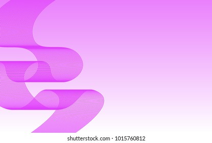  Color Wavy Lines on Gradient Background. Abstract Vector Illustration. Abstract Wave Created Using Blend Tool. Color Waved Lines for Banner, Website, Flyer Design, Web Design. Color Blend.