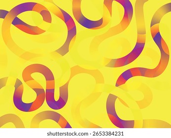 Color wavy shapes. Abstract dynamic line organic figures with gradient color, trendy wave fluid ribbon and curve waving elements for poster design