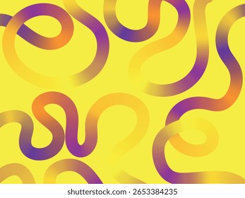 Color wavy shapes. Abstract dynamic line organic figures with gradient color, trendy wave fluid ribbon and curve waving elements for poster design