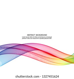 
Color wavy vector wave on white background