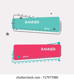 Color web banners. Geomtric vectors trendy backgrounds