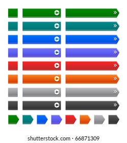 color web buttons on white