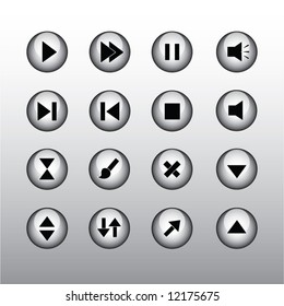 color web buttons, vector illustration