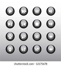 color web buttons, vector illustration