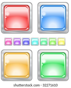 Color web buttons. Vector illustration