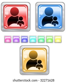 Color web buttons. Vector illustration