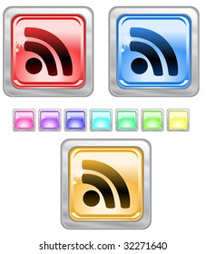 Color web buttons. Vector illustration